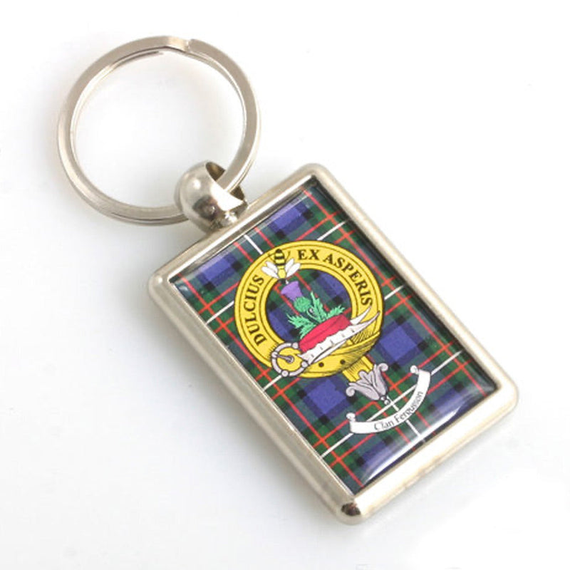 Double Sided Clan Crest Silver Effect Keyring