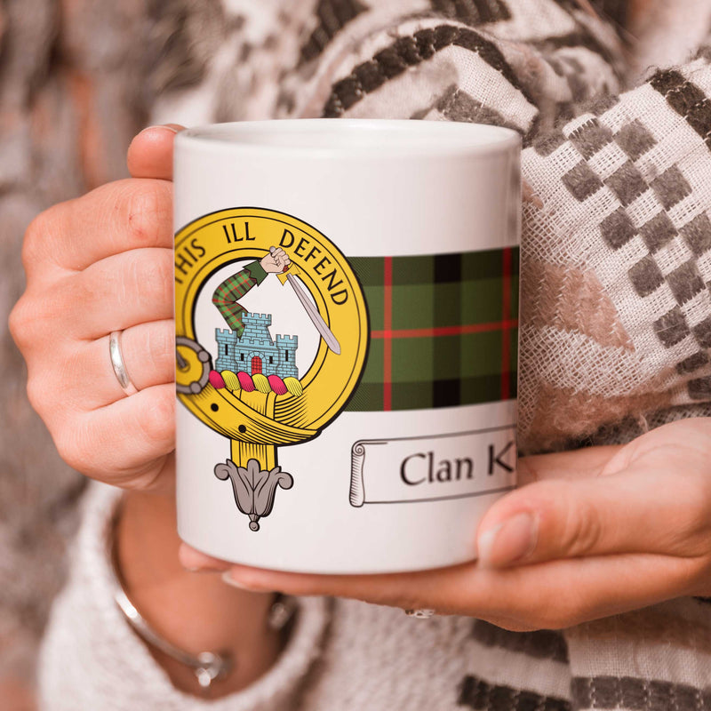 Kincaid Clan Crest and Tartan Mug