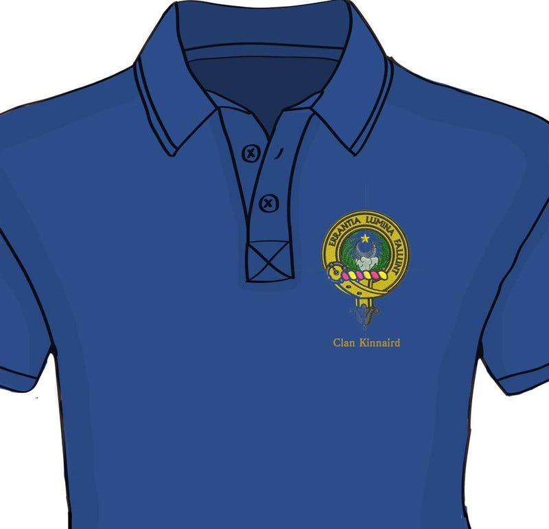 Kinnaird Clan Crest Embroidered Polo