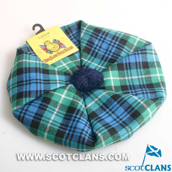 Unisex Wool Tam in Lamont Ancient Tartan