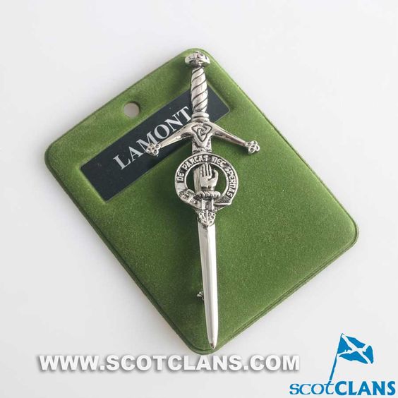 Clan Crest Pewter Kilt Pin with Lamont Crest