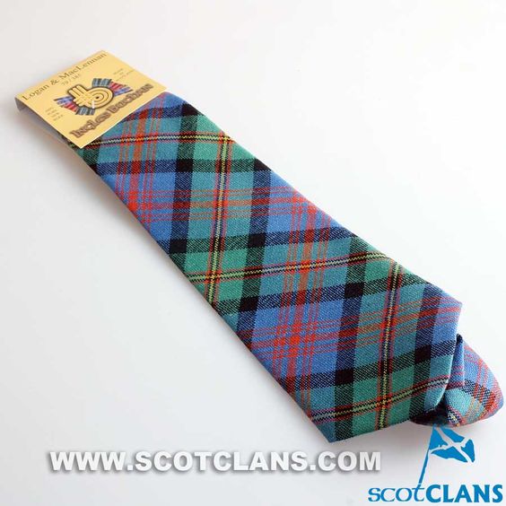 Pure Wool Tie in Logan Ancient Tartan