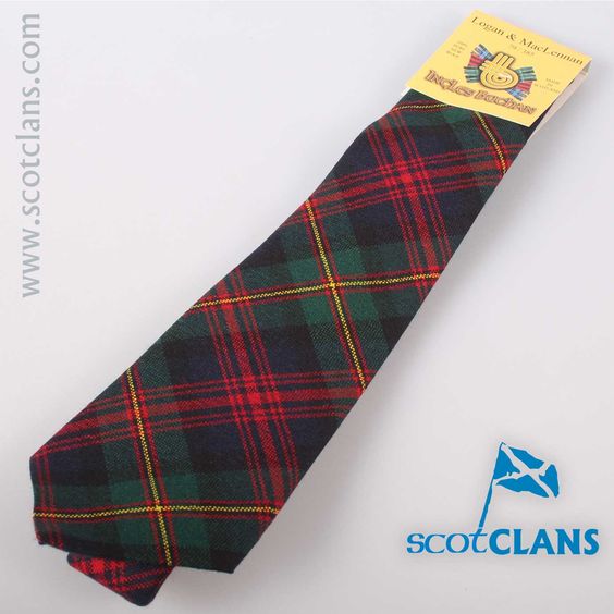 Pure Wool Tie in Logan Modern Tartan