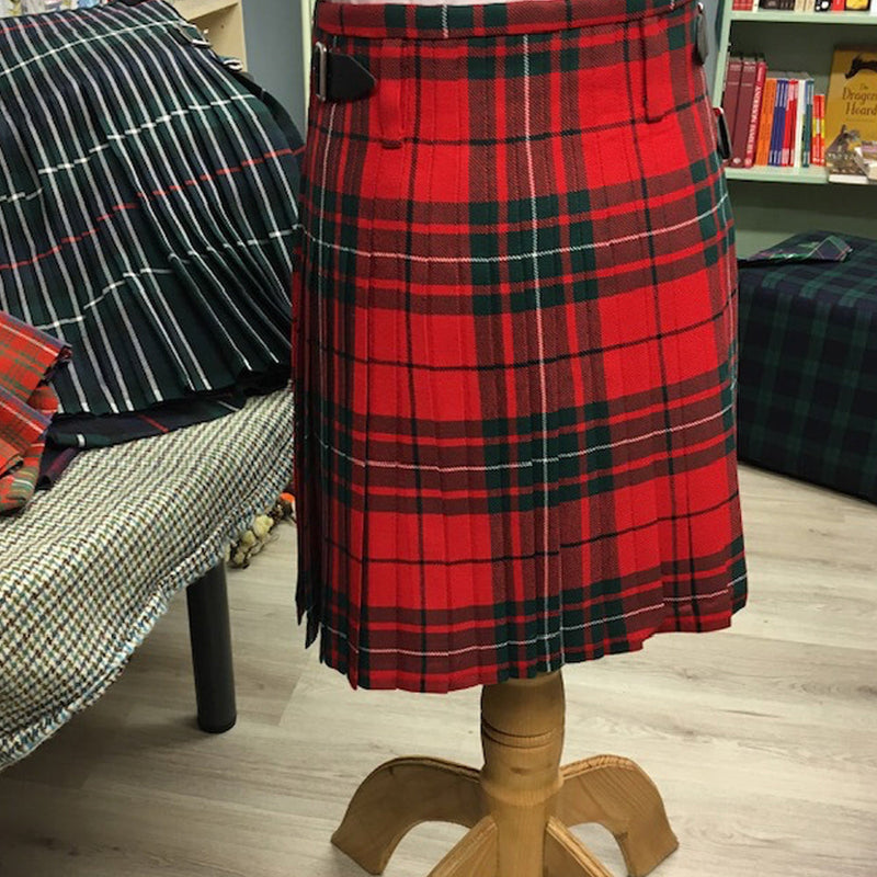 MacAuley Red Modern Heavyweight Hand Stitched Kilt