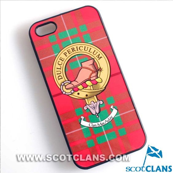 MacAulay Tartan and Clan Crest iPhone Rubber Case - 4 - 7