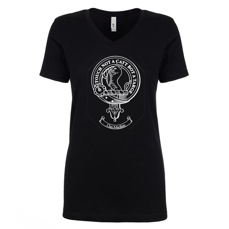 MacBain Clan Crest Ladies Ouline T-Shirt
