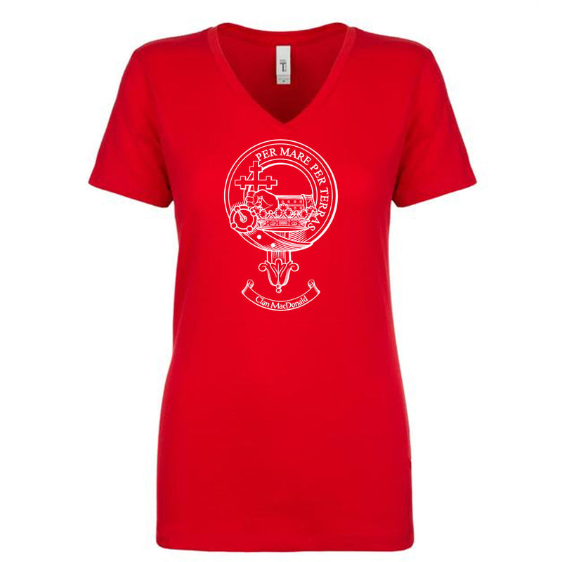 MacDonald Clan Crest Ladies Ouline T-Shirt