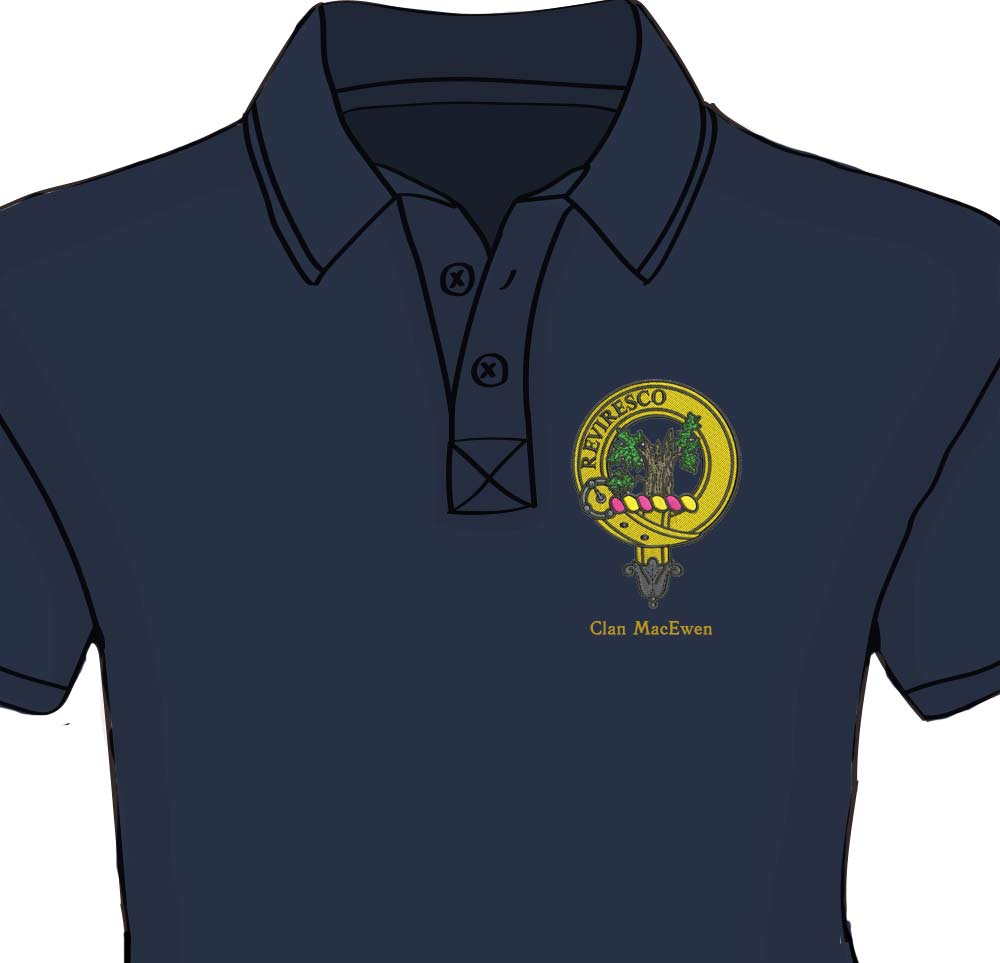 MacEwen Clan Crest Embroidered Polo