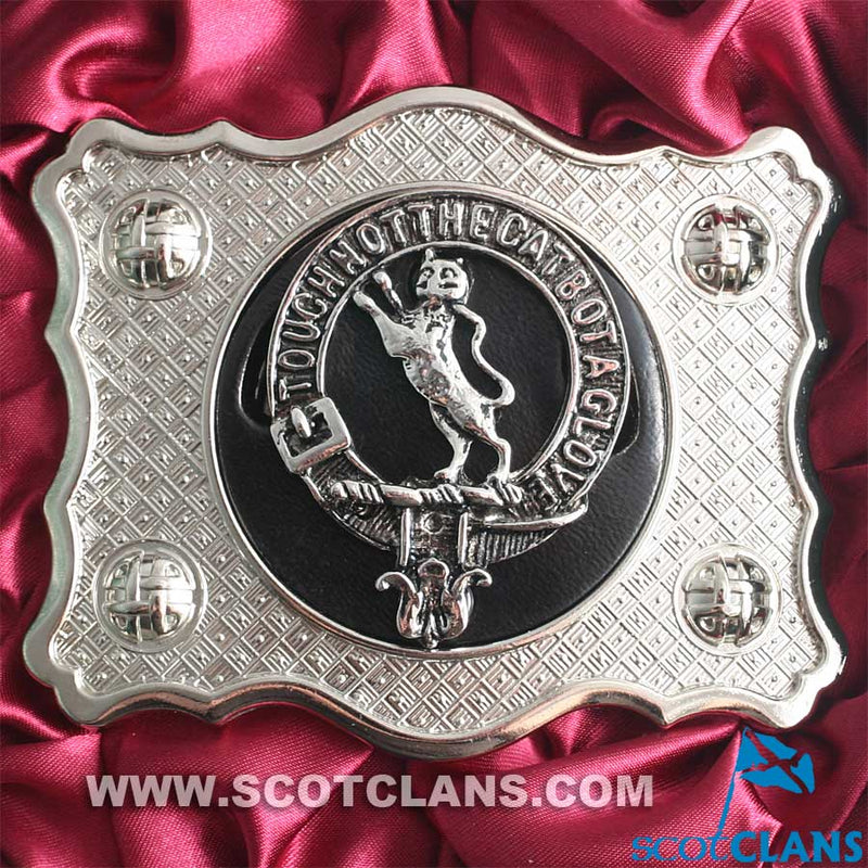 MacIntosh Pewter Clan Crest Buckle For Kilt Belts