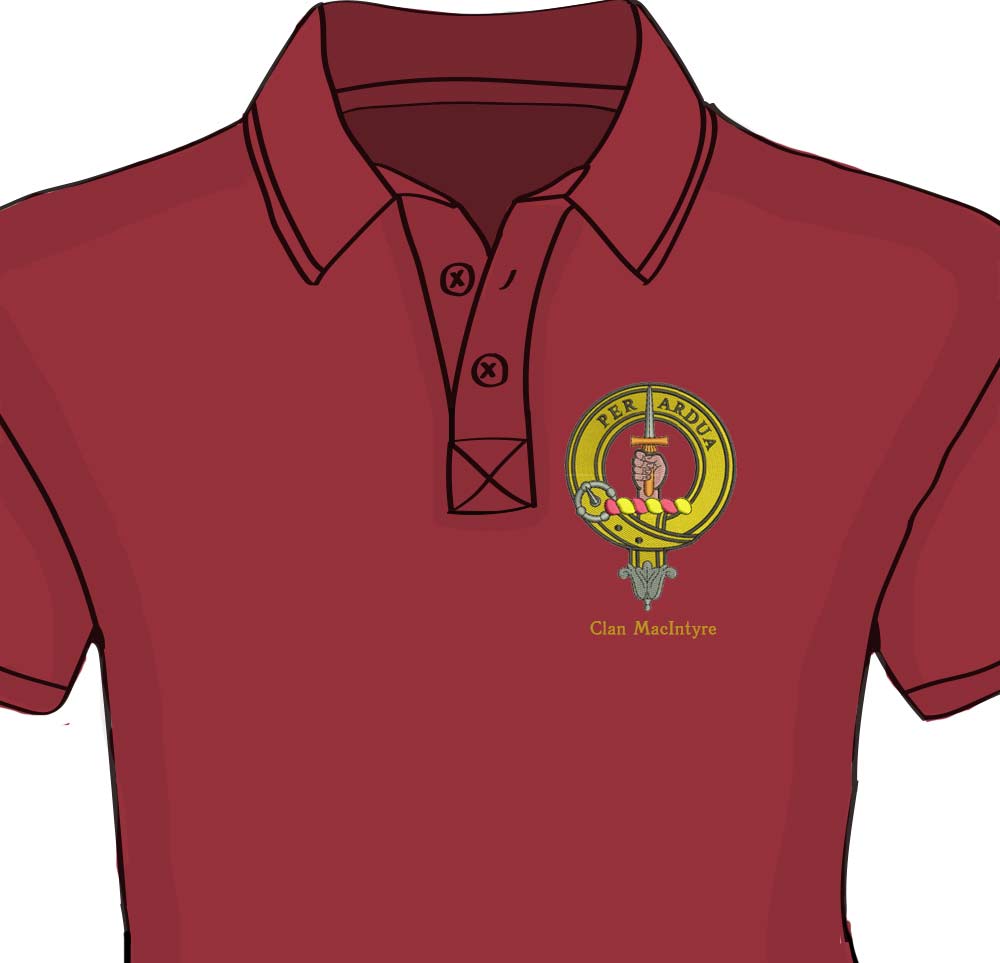 MacIntyre Clan Crest Embroidered Polo