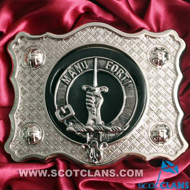 MacKay Pewter Clan Crest Buckle For Kilt Belts