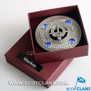 MacKay Clan Crest Pewter Plaid Brooch