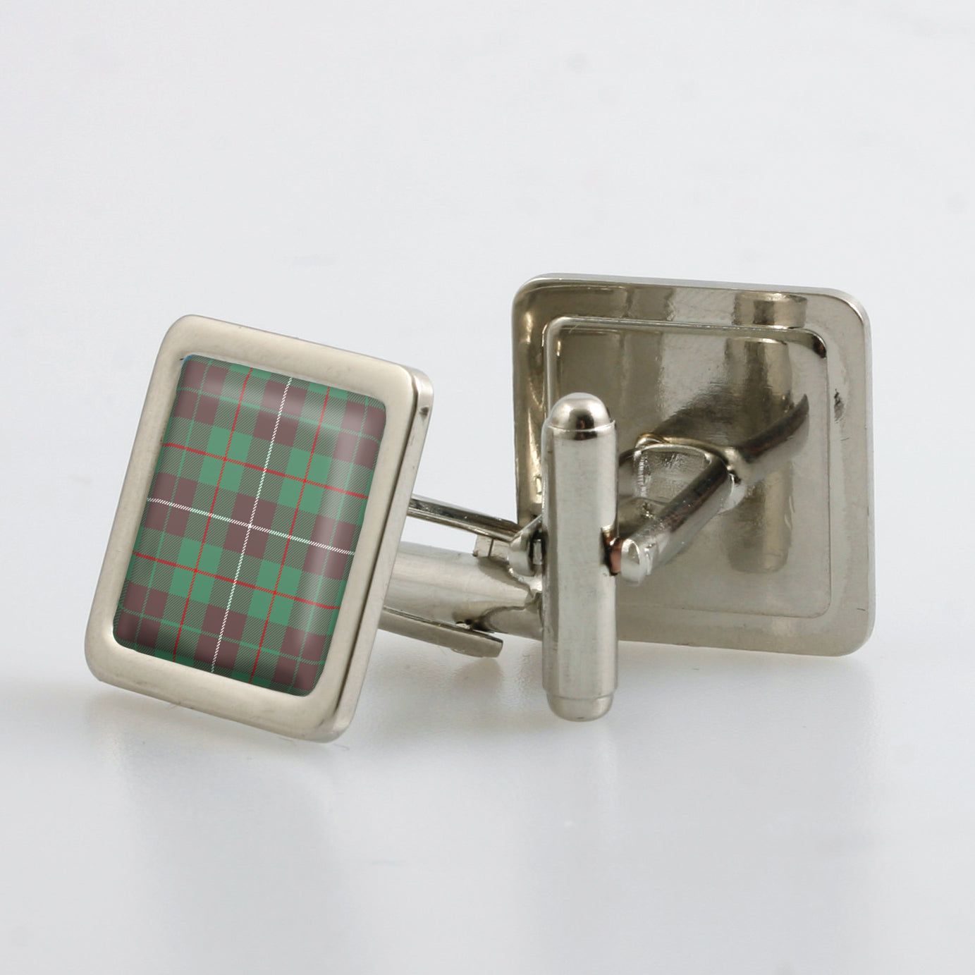 MacKinnon Hunting Ancient Tartan Cufflinks - Choose Your Shape.