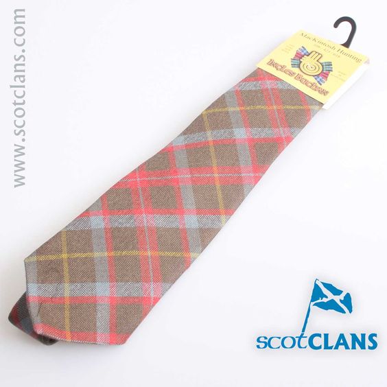 Pure Wool Tie in MacKintosh Hunting Weathered Tartan