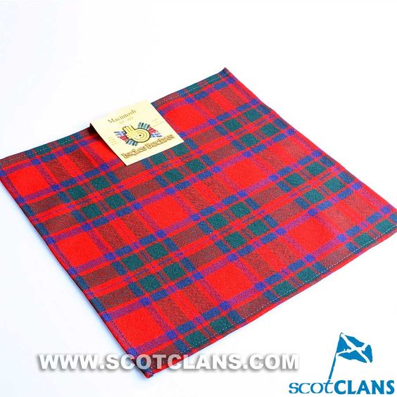 Wool Tartan Pocket Square in MacKintosh Modern Tartan