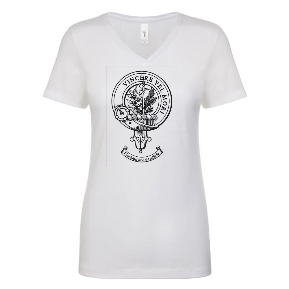 MacLaine of Lochbuie Clan Crest Ladies Ouline T-Shirt