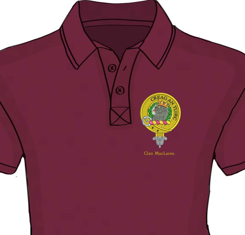 MacLaren Clan Crest Embroidered Polo