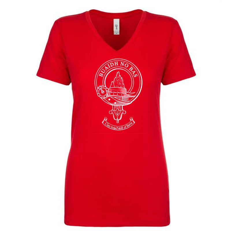 MacNeil of Barra Clan Crest Ladies Ouline T-Shirt