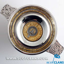 MacPherson Clan Crest Quaich with Gold Trim
