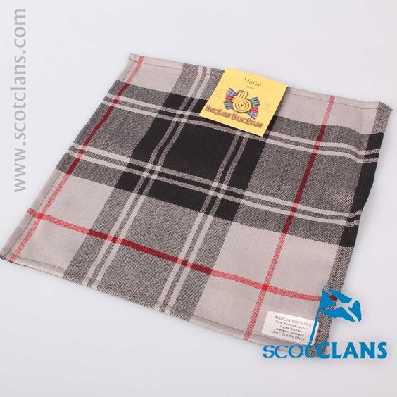 Pocket Square in Moffat Ancient Tartan