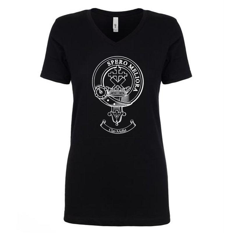 Moffat Clan Crest Ladies Ouline T-Shirt