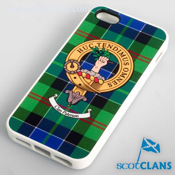 Paterson Tartan and Clan Crest iPhone Rubber Case - 4 - 7