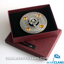 Pringle Clan Crest Pewter Plaid Brooch