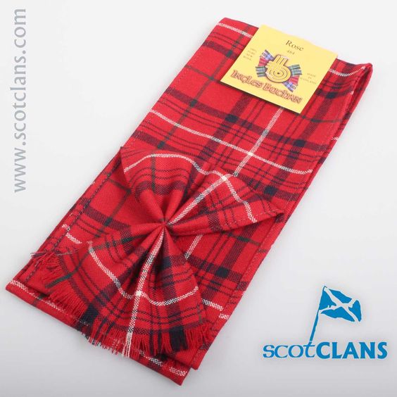 Wool Mini Sash in Rose Red Modern Tartan