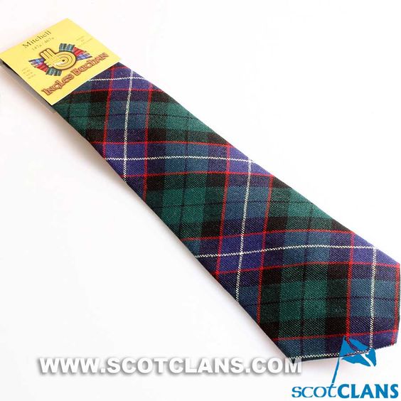 Pure Wool Tie in Russell Modern Tartan