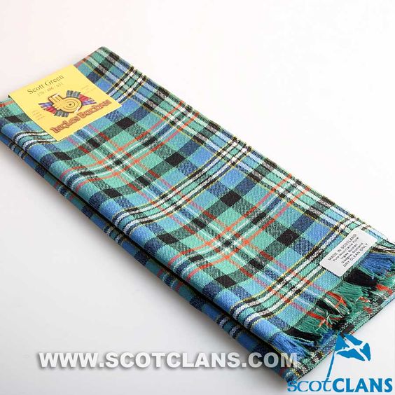 Scarf in Scott Green Ancient Tartan