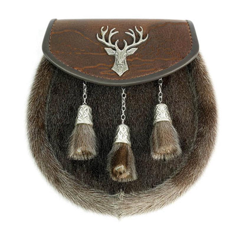 Semi Dress Sporran - Highland Stag