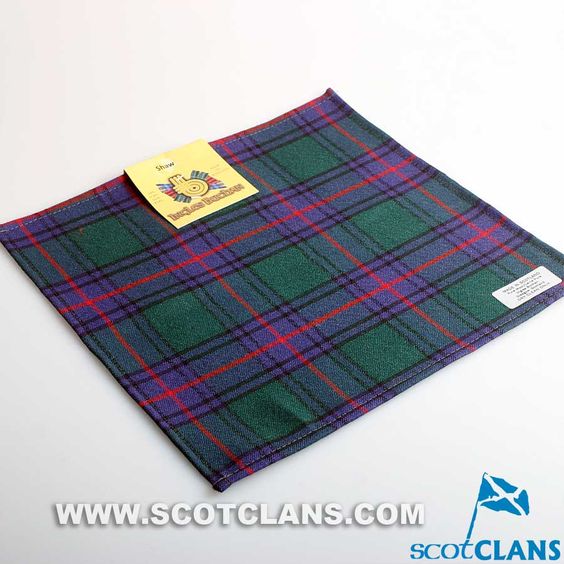 Wool Tartan Pocket Square in Shaw Modern Tartan