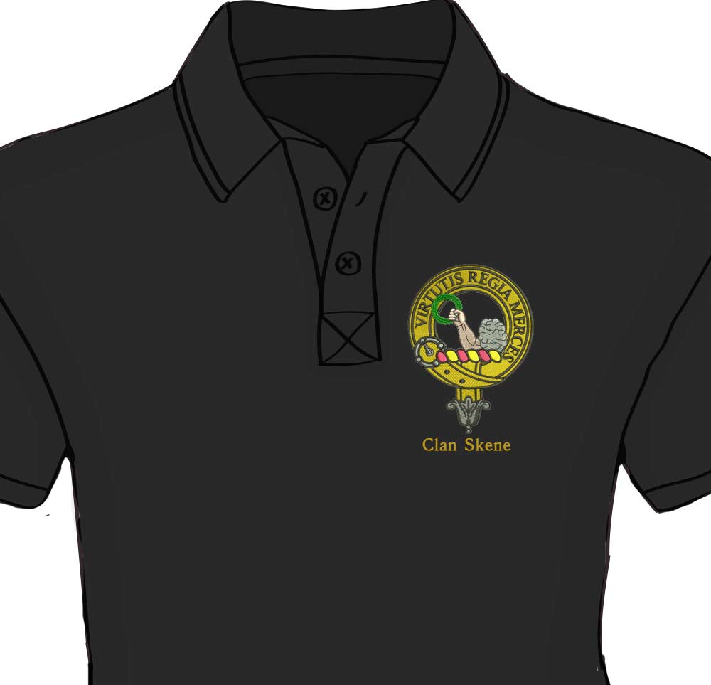 Skene Clan Crest Embroidered Polo