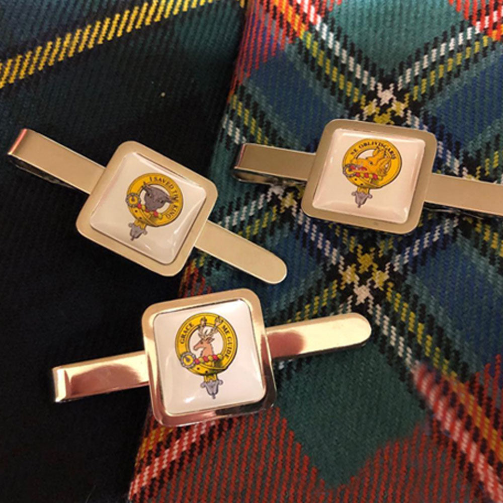 Clan Crest Square Tie Slide - White Back