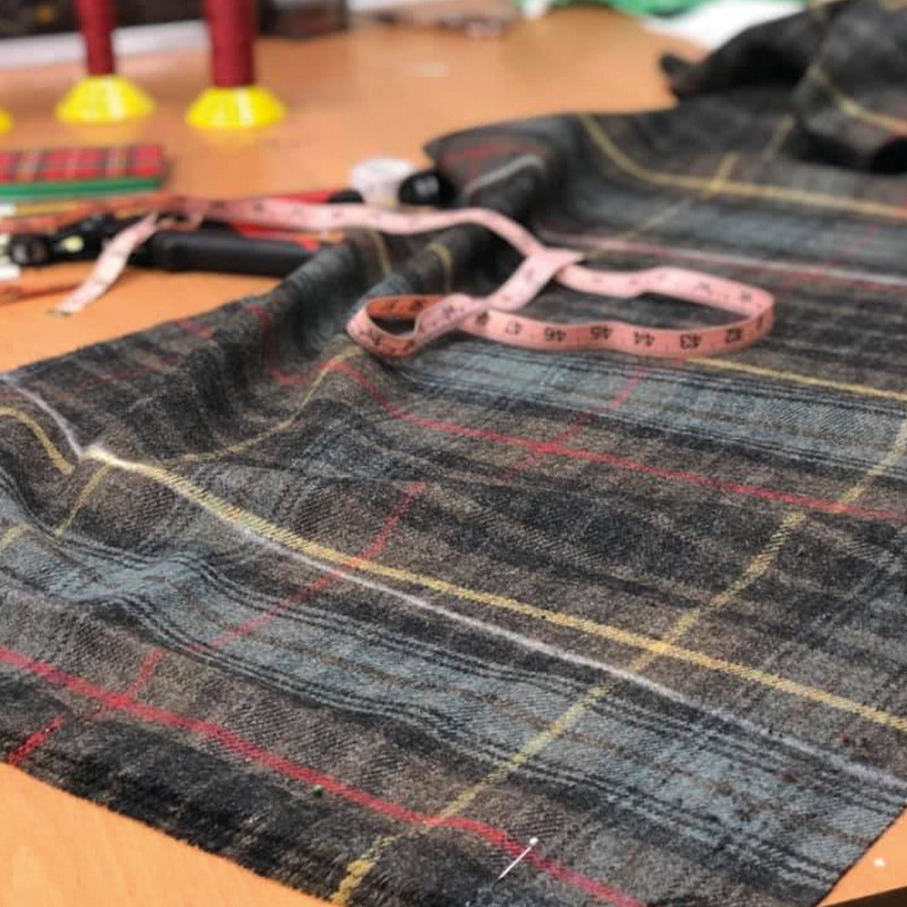 Stewart Hunting Weathered Tweed Hand Stitched Kilt