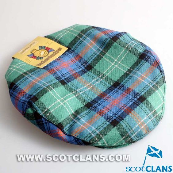 Pure Wool Golf Cap in Sutherland Ancient Tartan