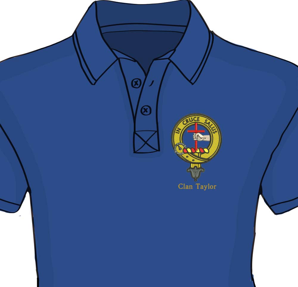 Taylor Clan Crest Embroidered Polo