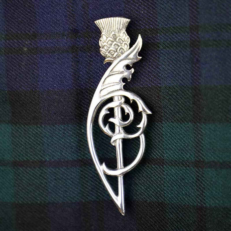 Kilt Pin - Scottish Thistle Leaf