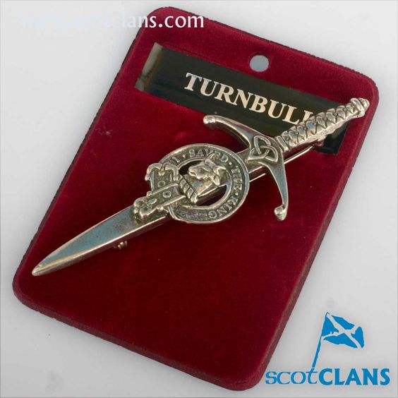Clan Crest Pewter Kilt Pin with Turnbull Crest
