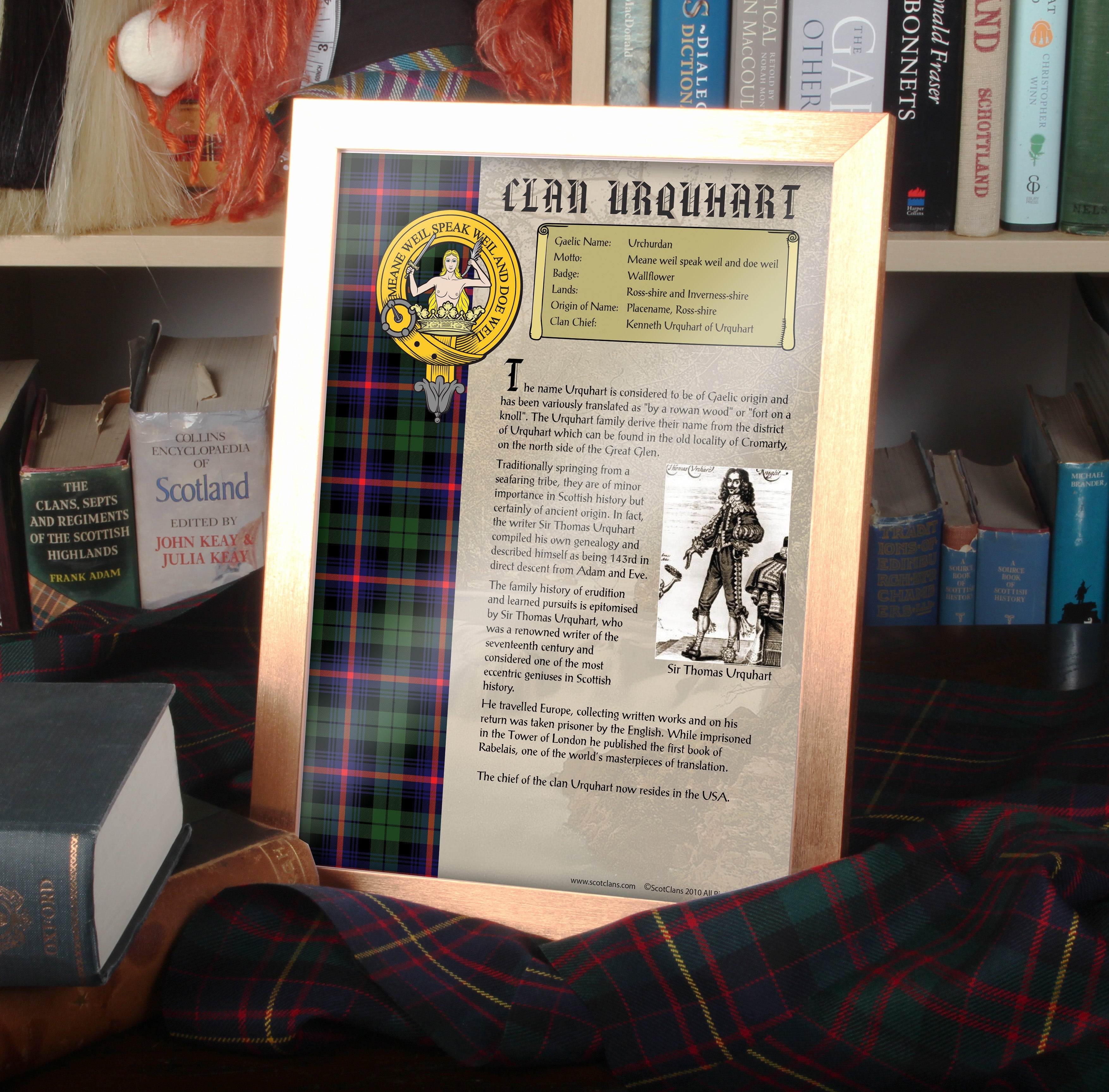 Urquhart Clan History Print - Choose Framed or Unframed