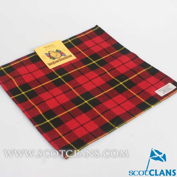 Wool Tartan Pocket Square in Wallace Modern Tartan