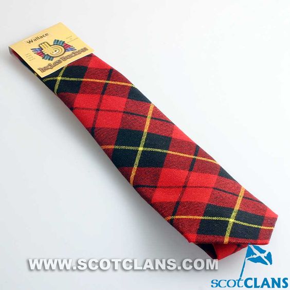 Pure Wool Tie in Wallace Modern Tartan