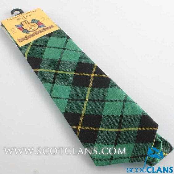 Pure Wool Tie in Wallace Hunting Ancient Tartan