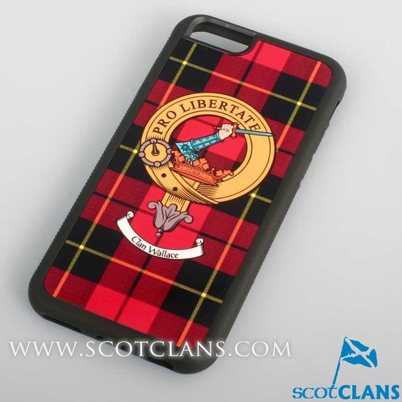 Wallace Tartan and Clan Crest iPhone Rubber Case - 4 - 7