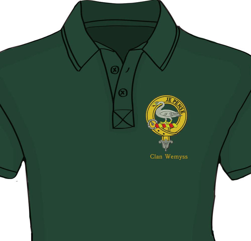 Wemyss Clan Crest Embroidered Polo