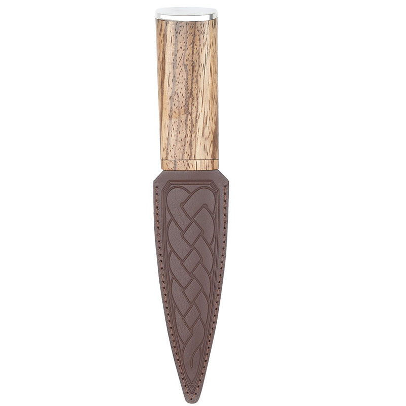 Arisaig - Zebrano Wood Sgian Dubh - Pewter Top