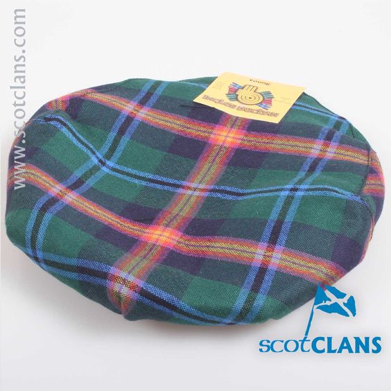 Pure Wool Golf Cap in Young Modern Tartan